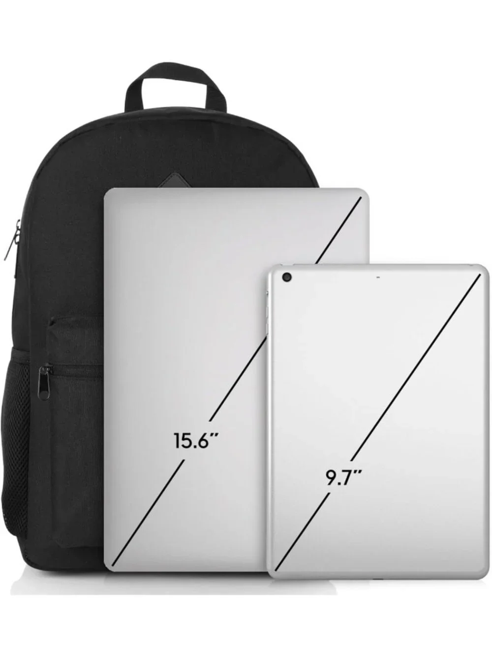 Stylish Black Casual Backpack for Teens & Adults, 15.6